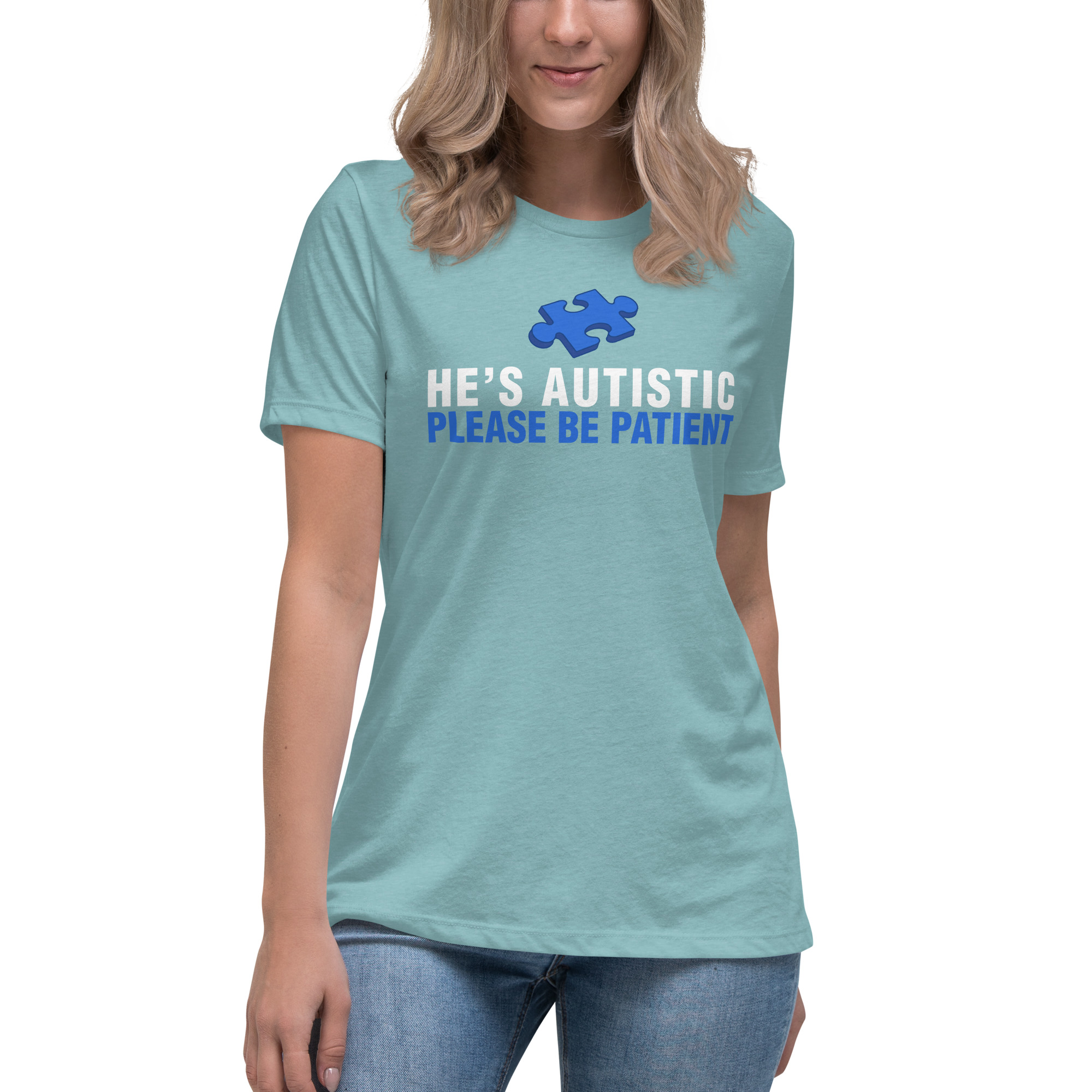 Autism Awareness Women's Relaxed T-Shirt Please Be Patient - Image 31