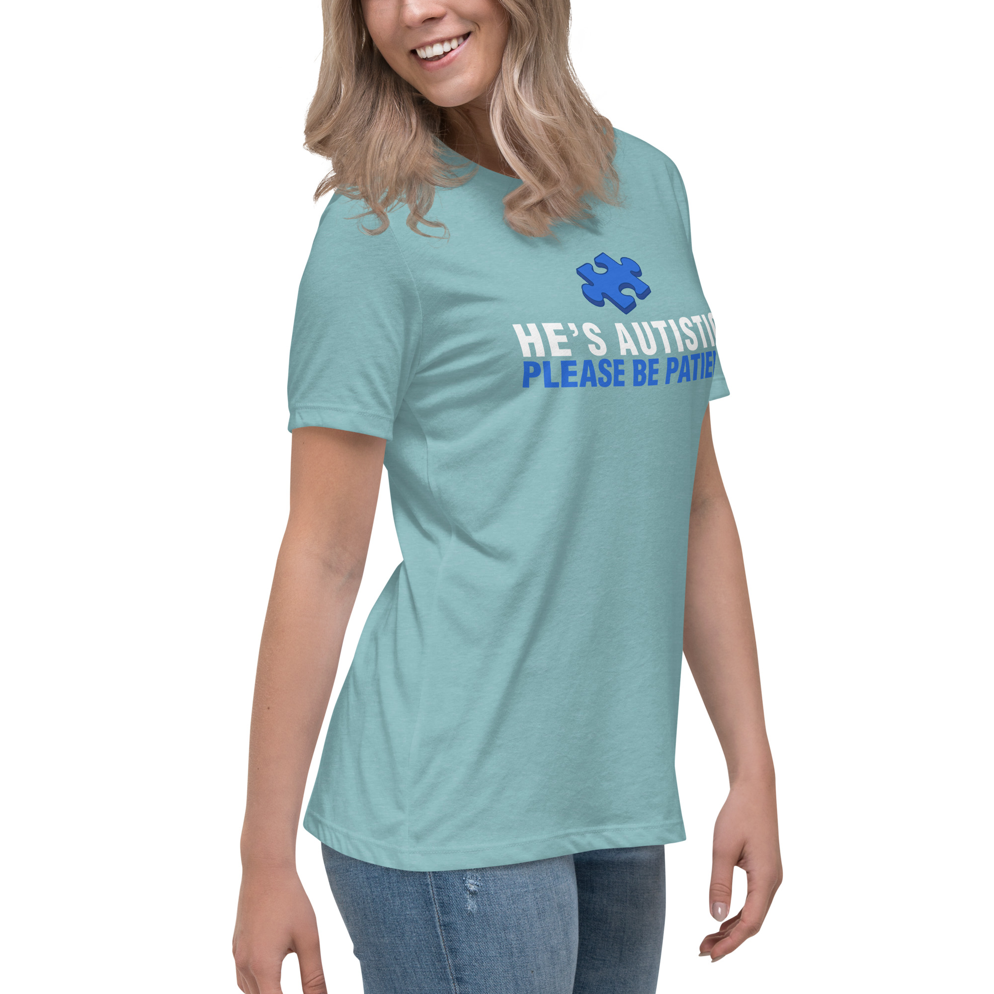 Autism Awareness Women's Relaxed T-Shirt Please Be Patient - Image 35