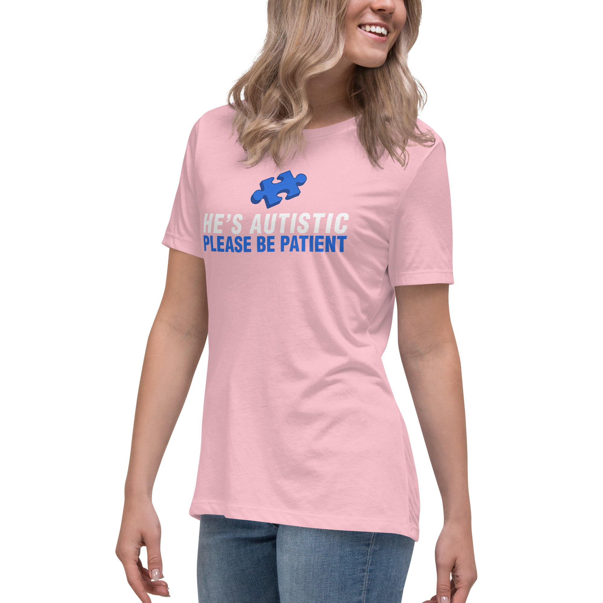 Autism Awareness Women's Relaxed T-Shirt Please Be Patient - Image 43